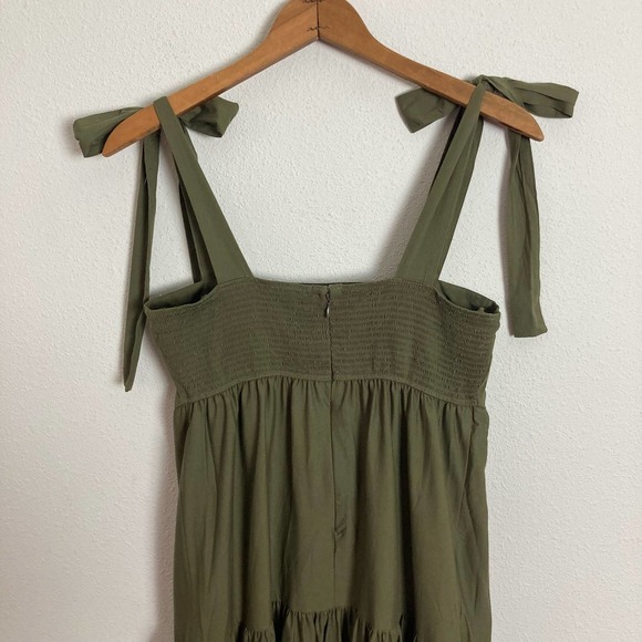 Jason Wu Olive Green‎ Tiered Maxi Dress // Size Small - Picture 5 of 7